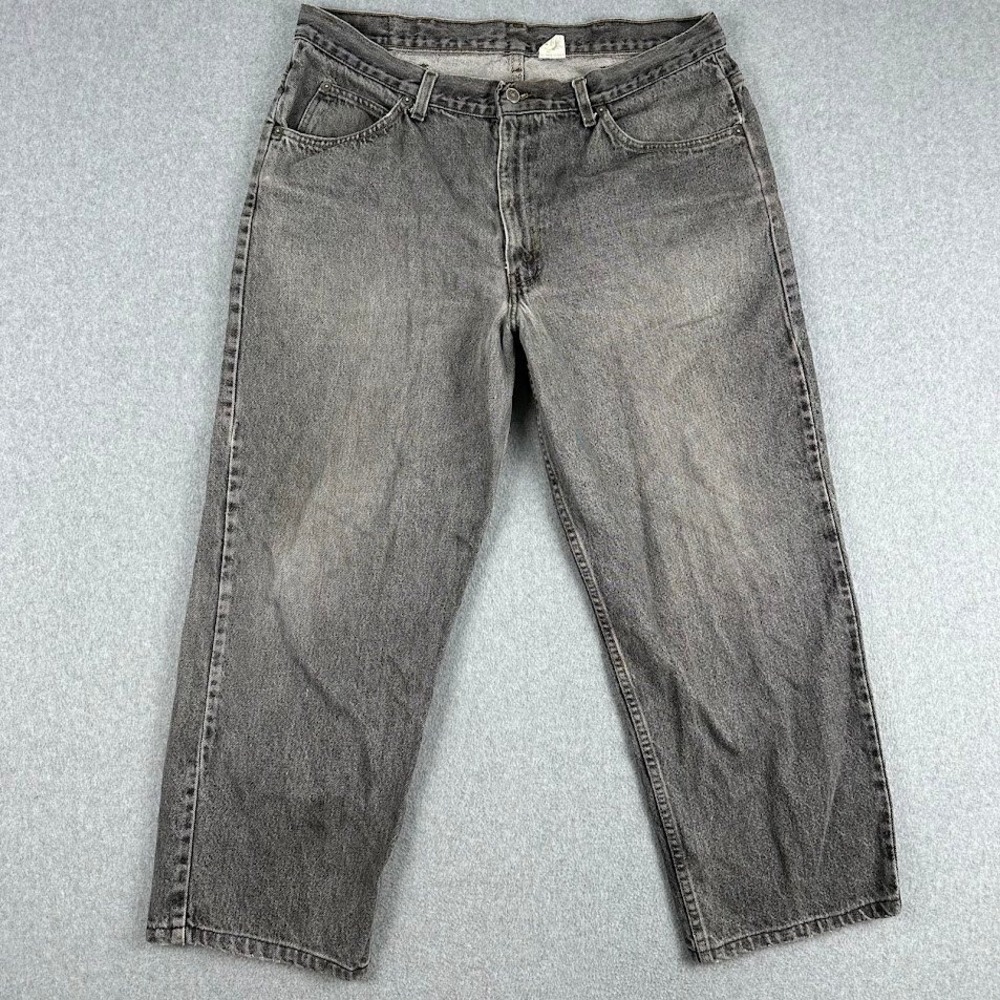 Vintage 90s Britannia‎ Mens Jeans 38x32 Relaxed Fit Gray Denim 1994